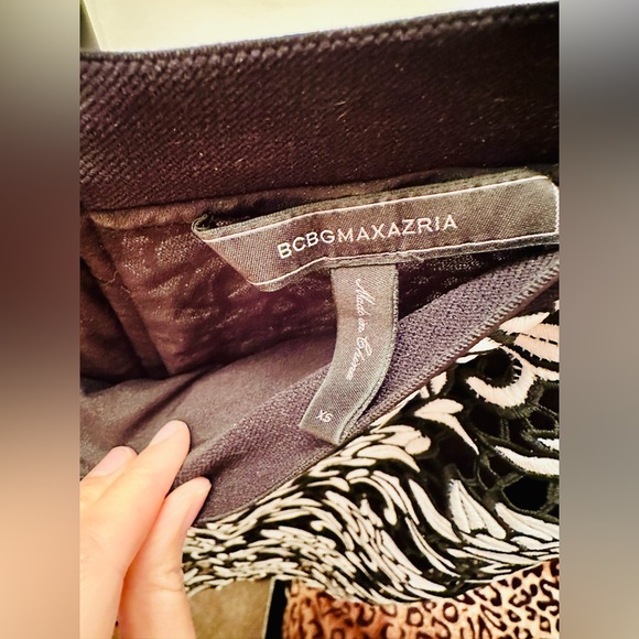 BCBGMAXAZRIA Sascha Black and White Floral Lace Embroidered Pencil Skirt, XS - Picture 9 of 11